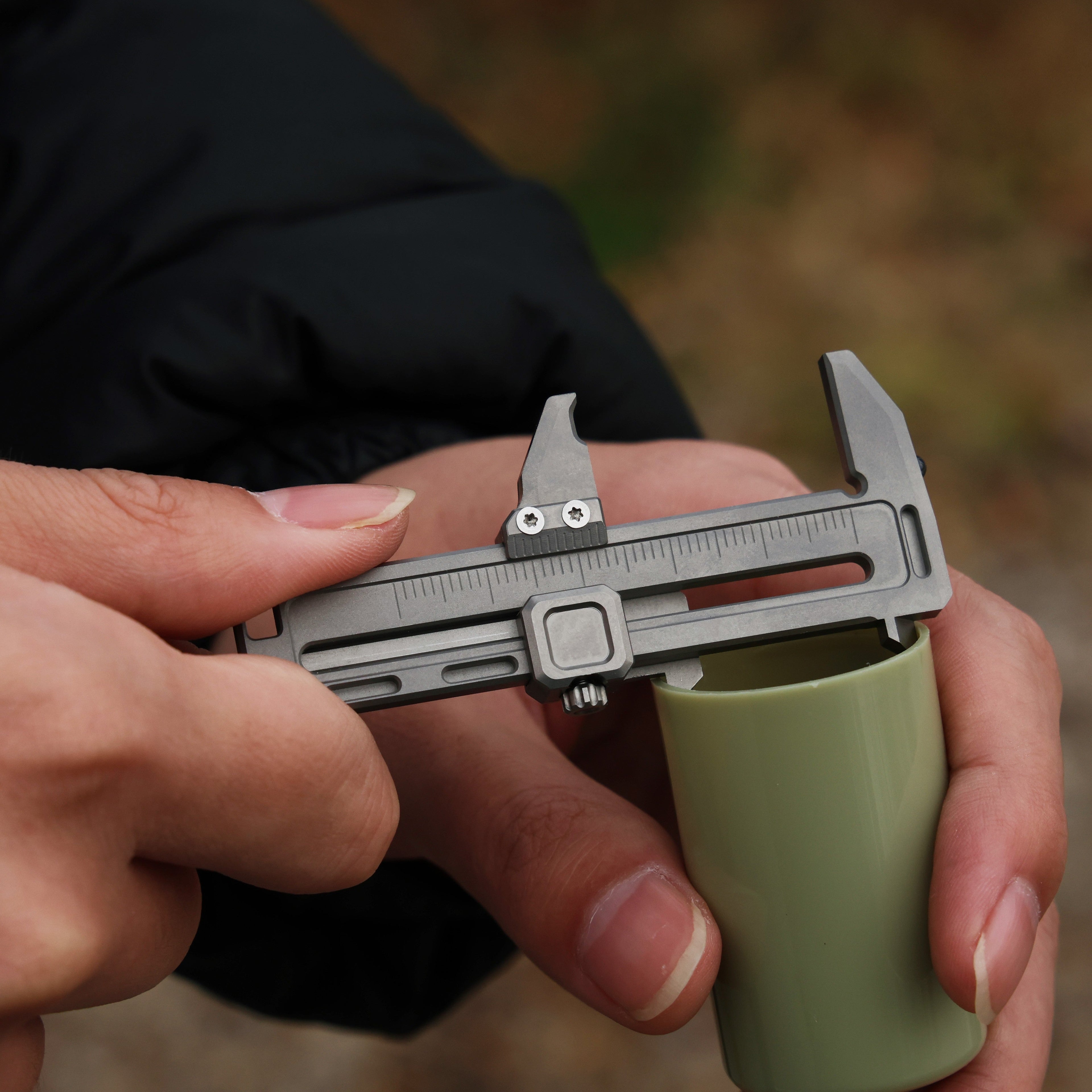 TiCal Pro - Titanium Mini Caliper with 9+ Functions in One