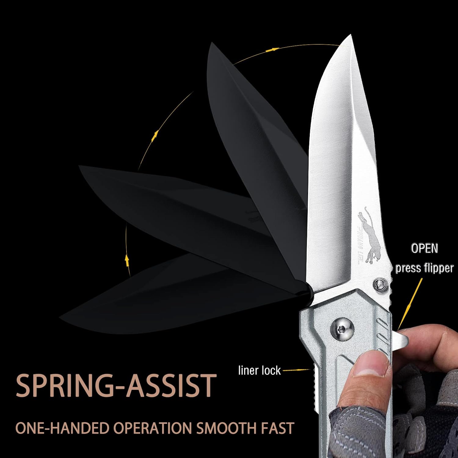 Leopard's Edge:  Stainless Steel Multipurpose Pocket Knife