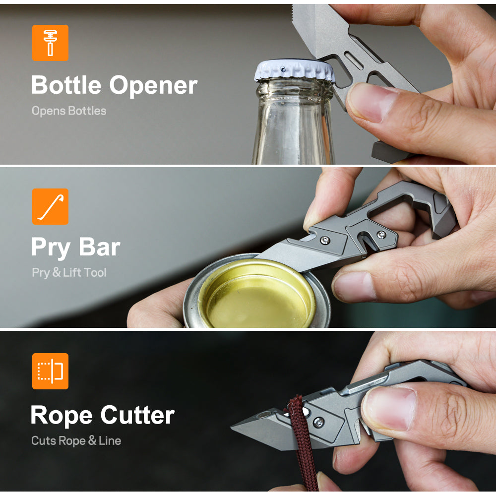 V-Stand: Titanium Multi-Tool Phone Stand for EDC