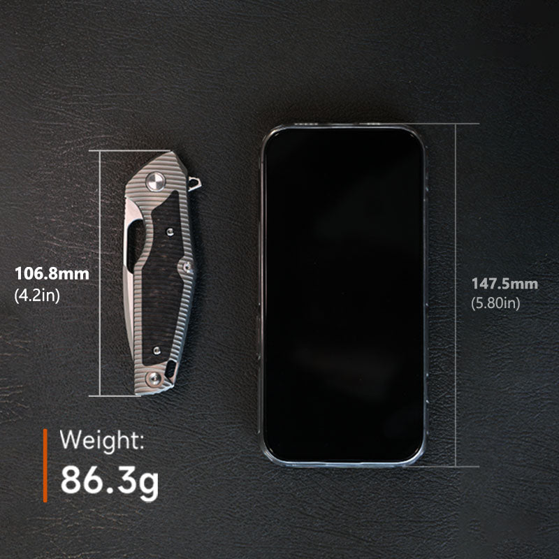 The Shadow Blade: Titanium Handle with M390 Blade EDC Knife