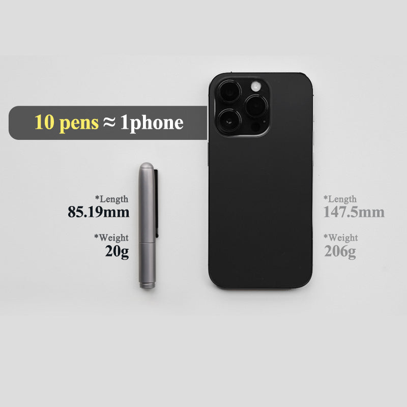 RocketInk Titanium Pocket Pen: Ballpoint & Fountain Options