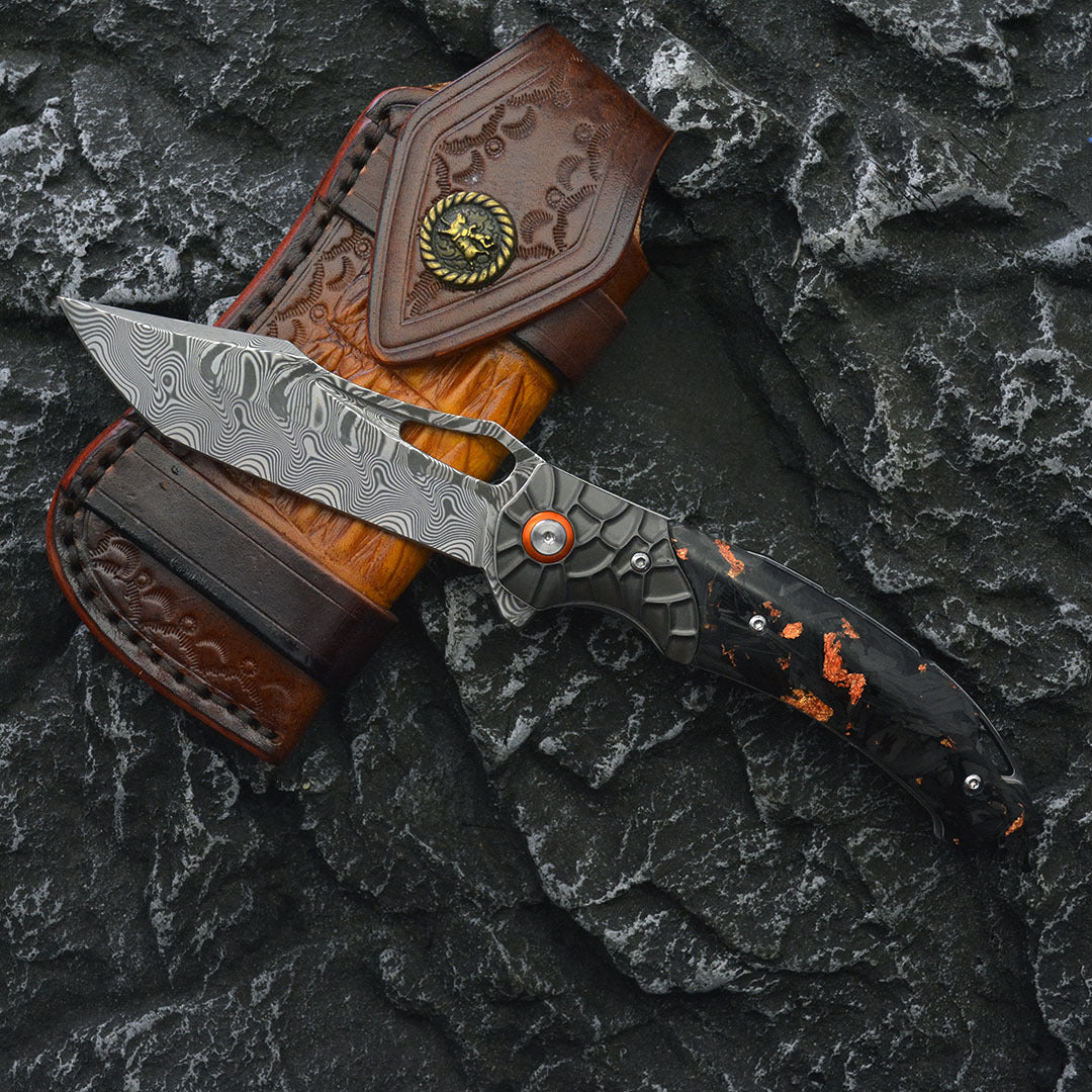 The Nightflare – VG10 Damascus EDC Folding Knife