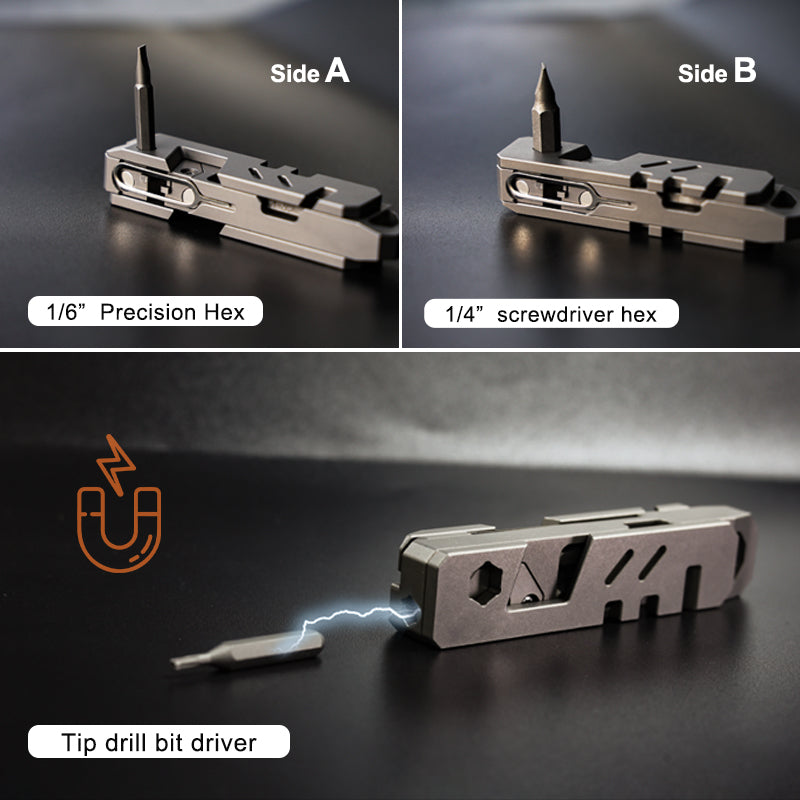 The TriPro Stand: 15-in-1 Titanium EDC Tool and Phone Stand