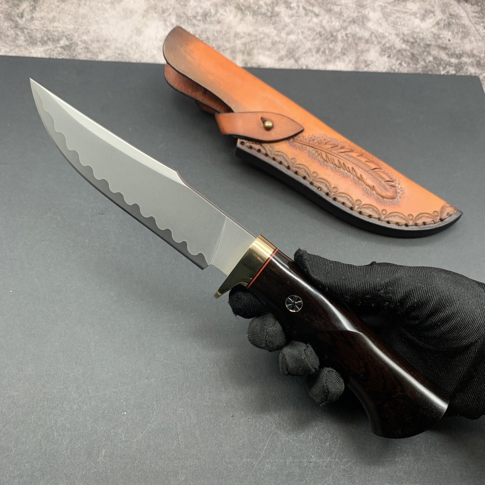 Backbone of Steel:SKD-11 Tri-Layer Hand-Forged Wilderness Survival Knife