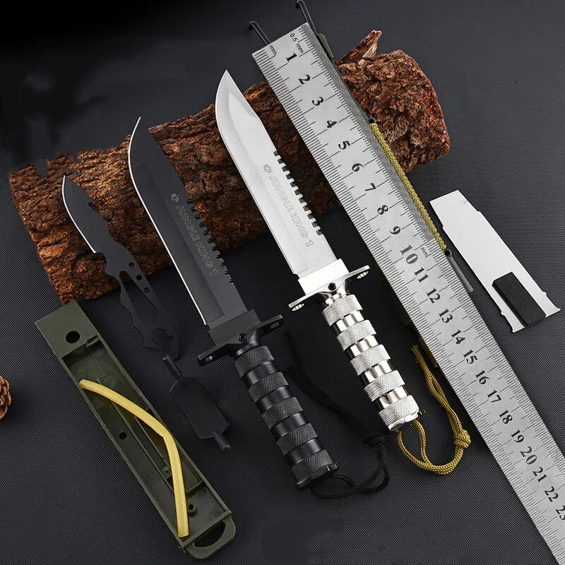 JungleKing – 8Cr19MoV Full-Tang EDC Fixed Blade Knife