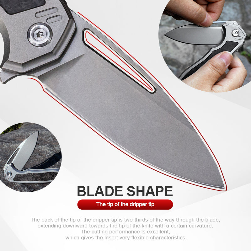 The Cicada Knife: Ti Handle with M390 Blade EDC Knife