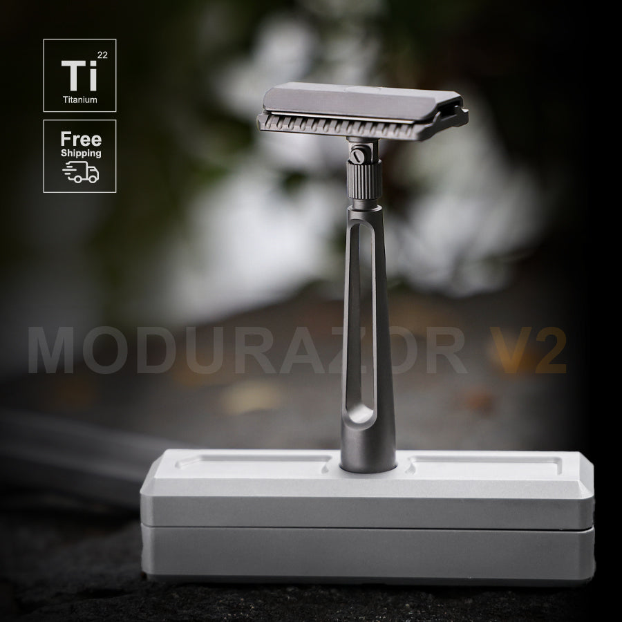 ModuRazor V2 - Portable Travel-Ready Titanium Razor