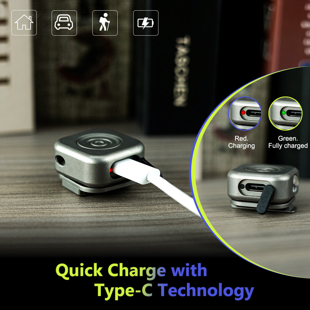 MagCoin - Titanium Magnetic Quick-Release Micro Flashlight