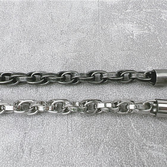 Vintage Six-Character Mantra Twisted Dragon Bone Titanium Steel Bracelet