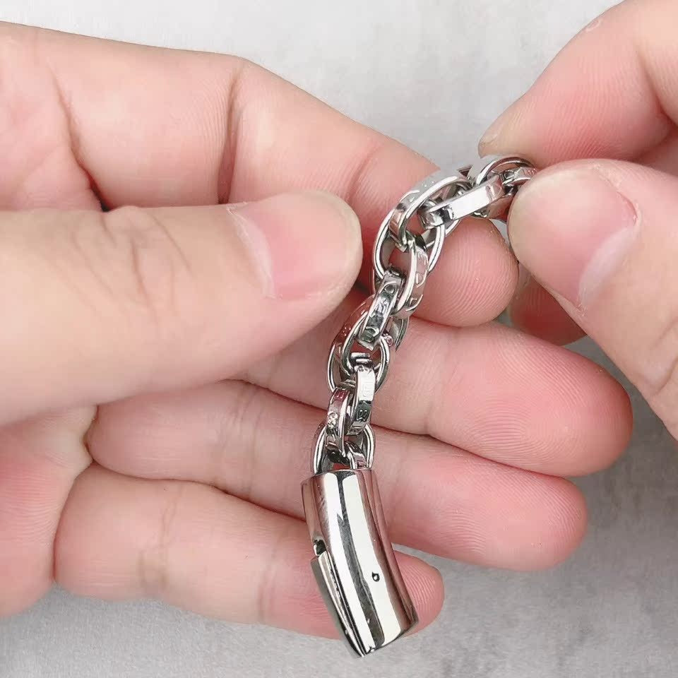 Vintage Six-Character Mantra Twisted Dragon Bone Titanium Steel Bracelet