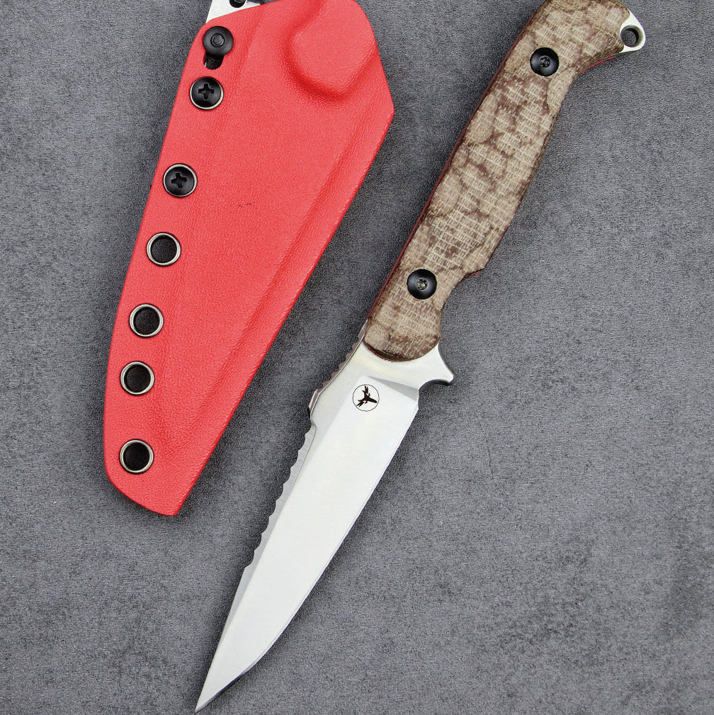 Cold Blade Darts - Camping 14C28N Steel Portable Tactical Lightweight Serrated Blade with Sheath