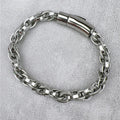 Vintage Six-Character Mantra Twisted Dragon Bone Titanium Steel Bracelet
