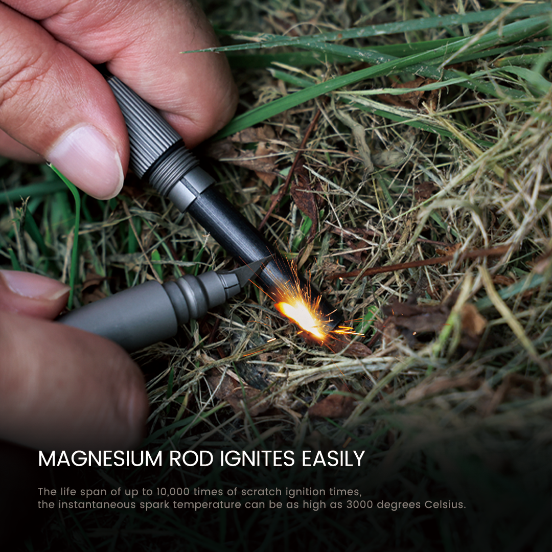 The SparkX - Titanium All-in-One Quick Release Firestarter