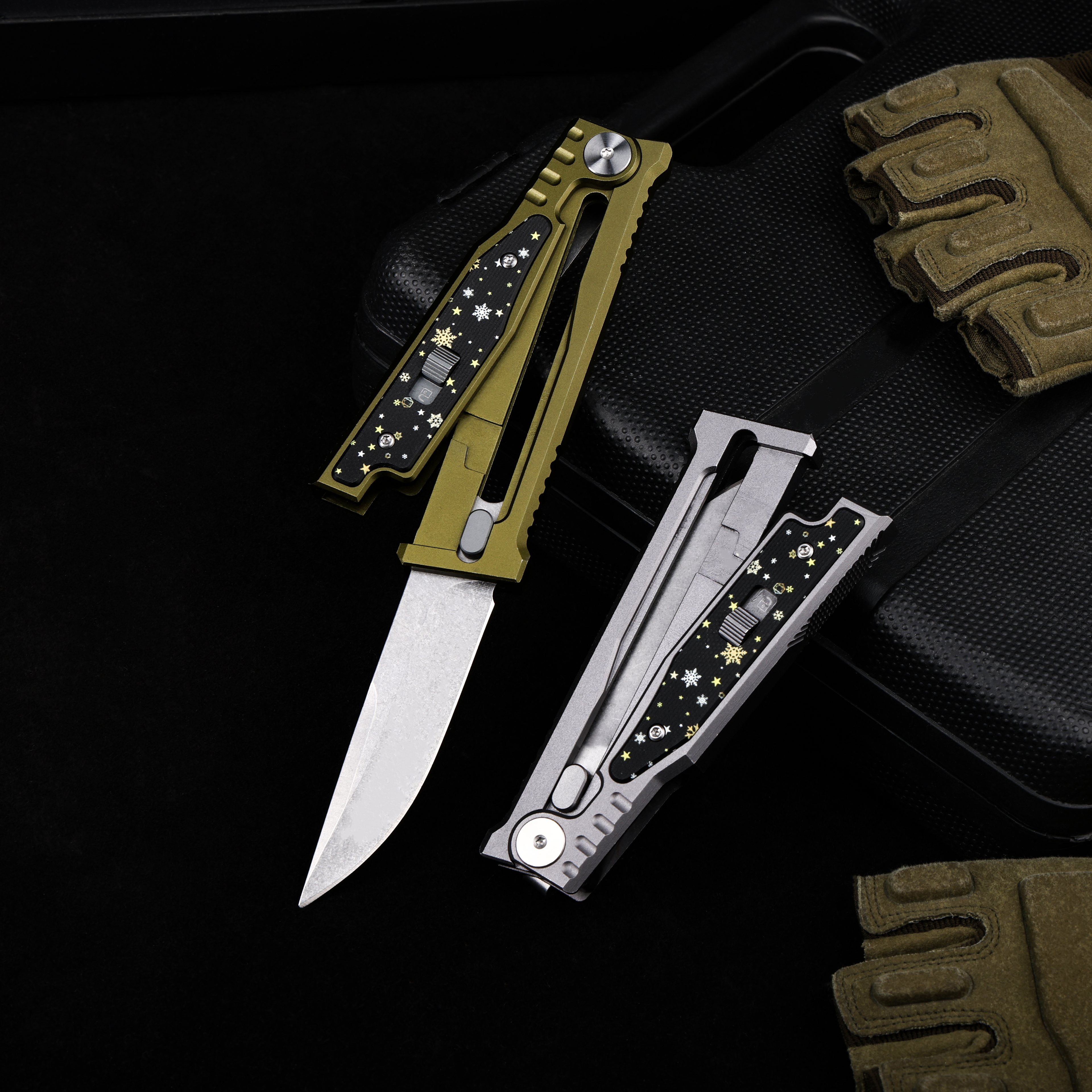 Christmas Limited Snowflake:The ThronRazor Gravity Knife with Selectable Blade Types&Color