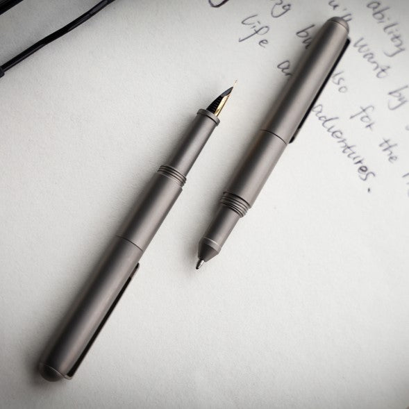 RocketInk Titanium Pocket Pen: Ballpoint & Fountain Options