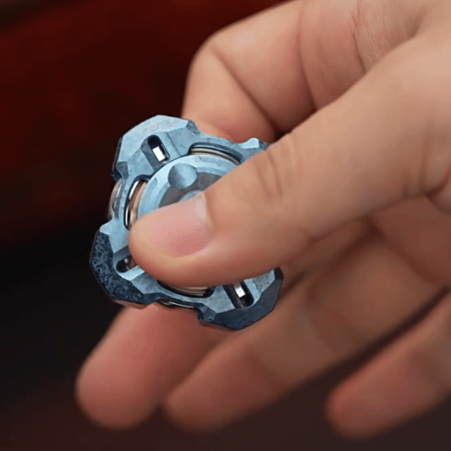 Nebula in Gyre:Mortise & Tenon M4 Four-Leaf EDC Mechanical Metal Stress Fidget Spinner