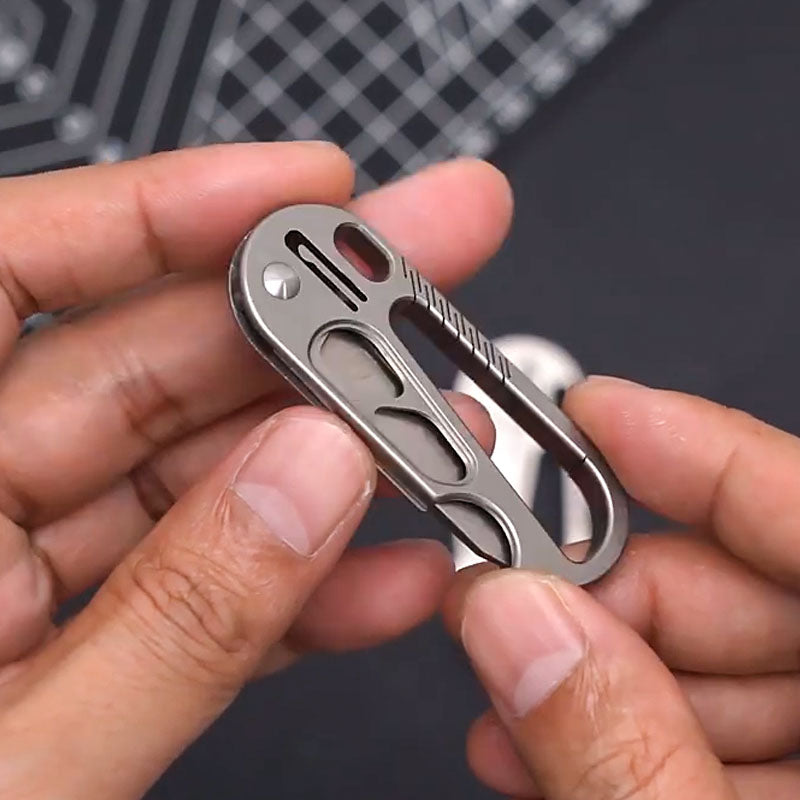 EdgeKey: Titanium Multi-Function Keychain Knife
