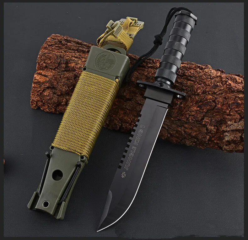 JungleKing – 8Cr19MoV Full-Tang EDC Fixed Blade Knife