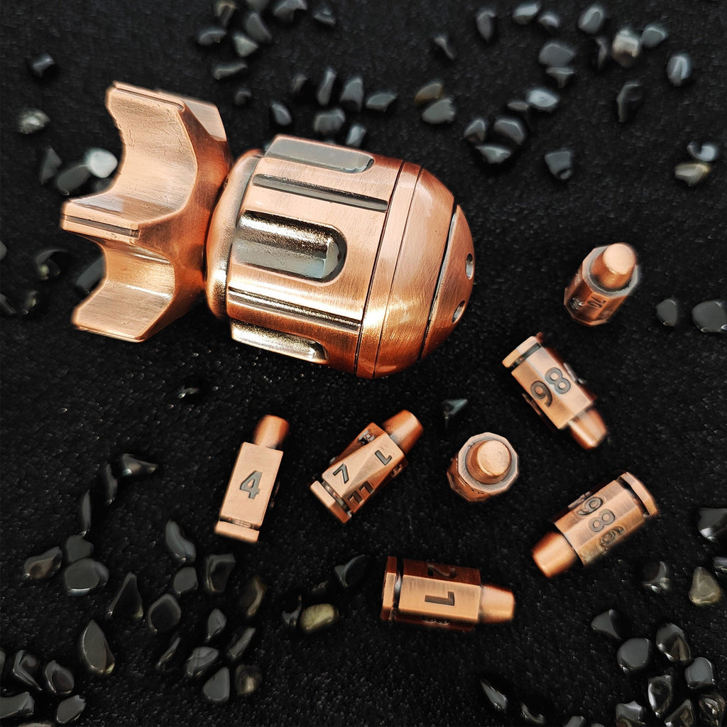 RocketDice – EDC Fidget Toy Rotating Metal Dice Set