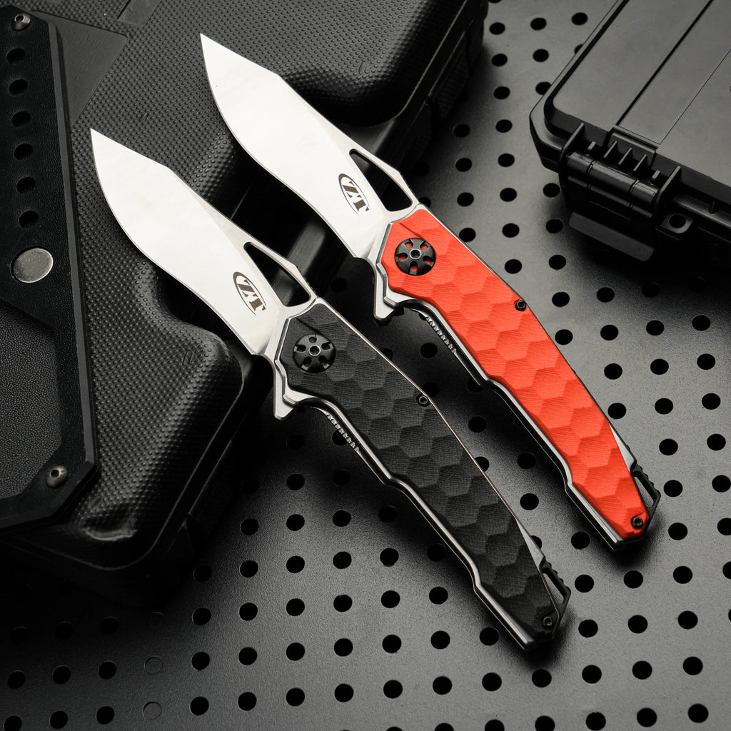 HexGrip G10 Folding Knife – 5Cr Stainless Steel EDC Flipper | Outdoor, Camping & Everyday Carry