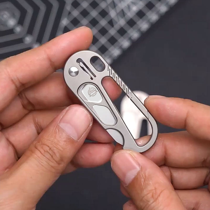 EdgeKey: Titanium Multi-Function Keychain Knife