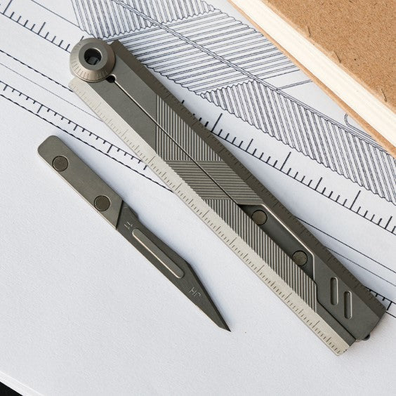 The Prule: Titanium Multifunctional EDC Foldable Ruler
