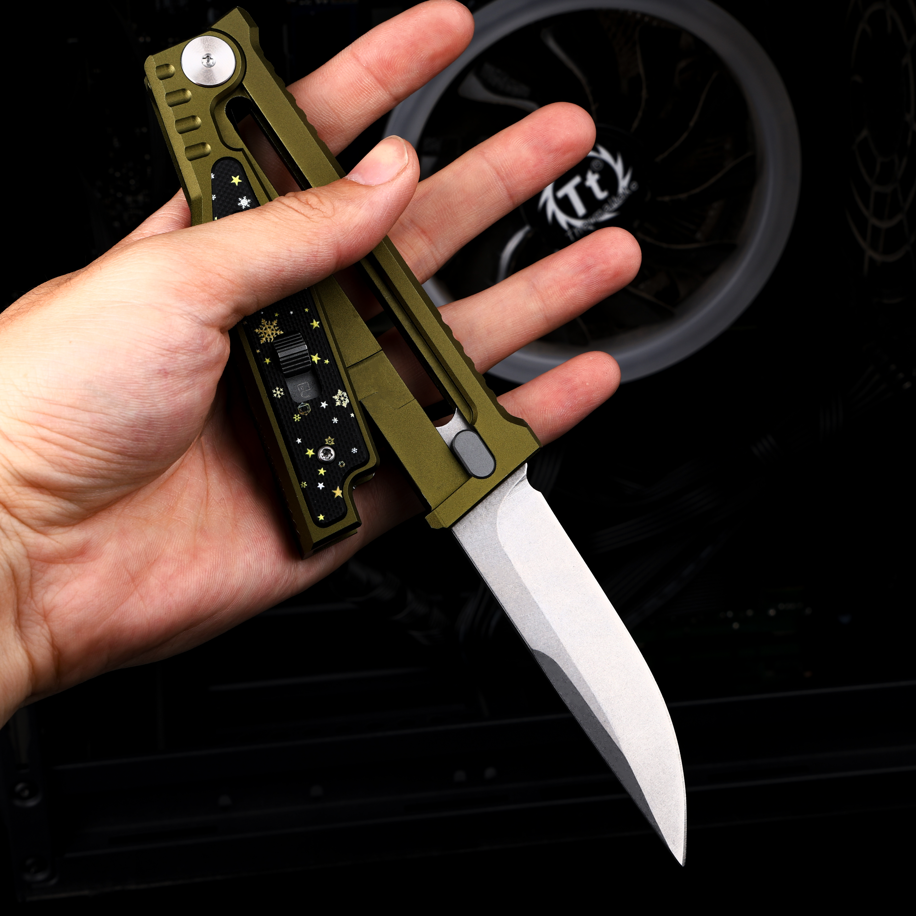 Christmas Limited Snowflake:The ThronRazor Gravity Knife with Selectable Blade Types&Color