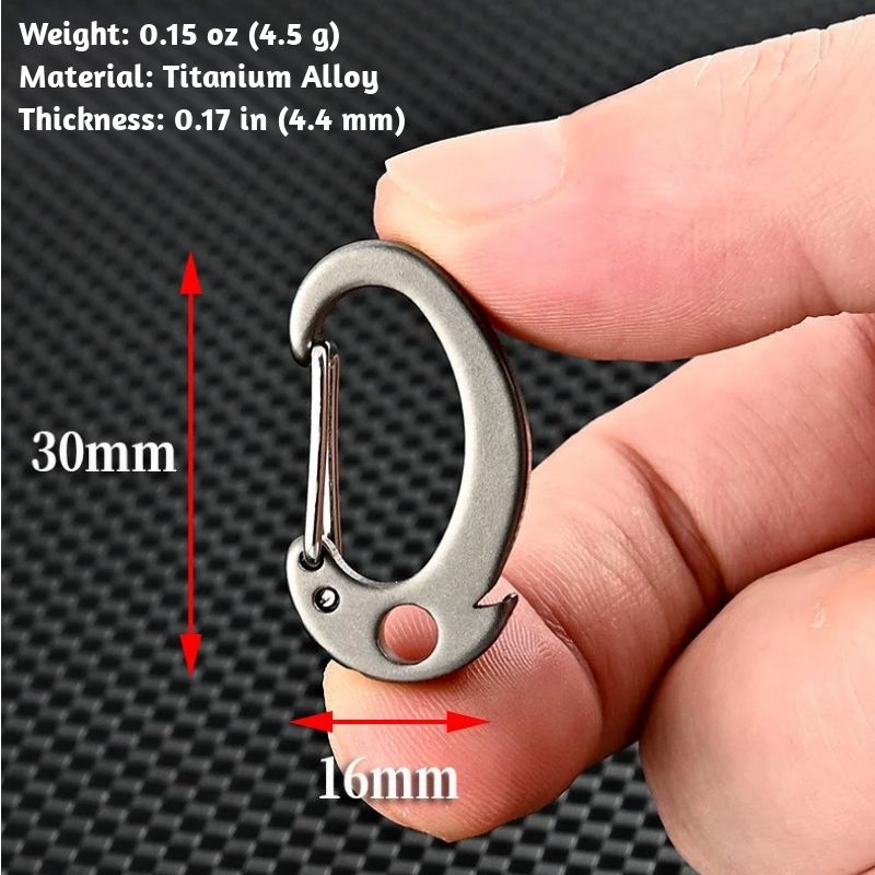 ADD-ONS: Mini titanium alloy car key clip backpack quick-release