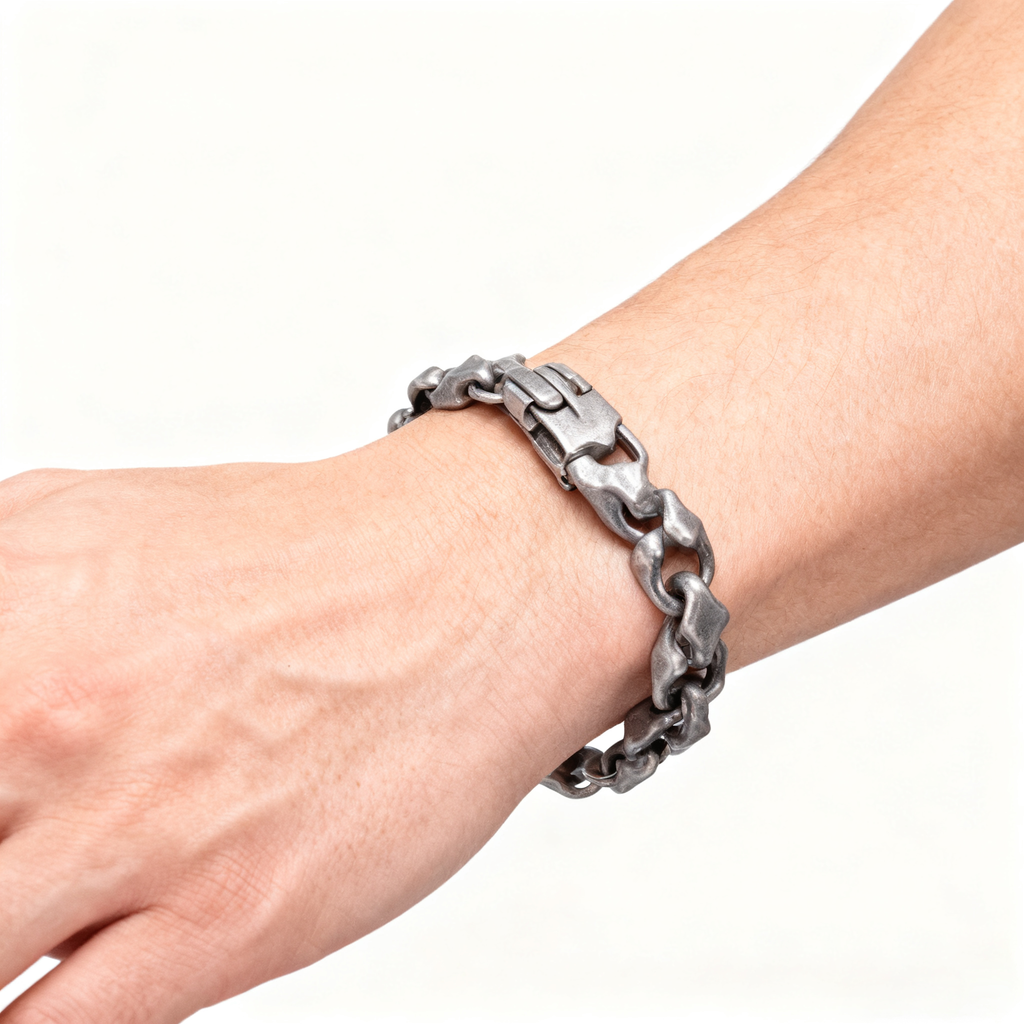 Midnight Starfall Bracelet: MatteTitanium Unisex Cuff