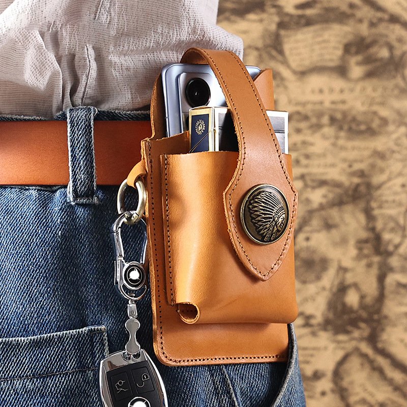 ADD ONS: Leather Tactical Sport Phone Bag with Keychain