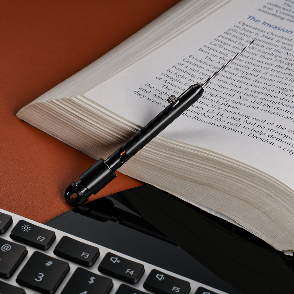 Titanium EDC Keychain Duo – Quick-Release Toothpick & Mini Pen Knife Bundle