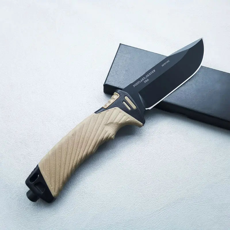 Vanguard Fixed Blade Survival Knife - 8Cr13Mov Stainless Steel Bushcraft Tool with Non-Slip Ergonomic Grip