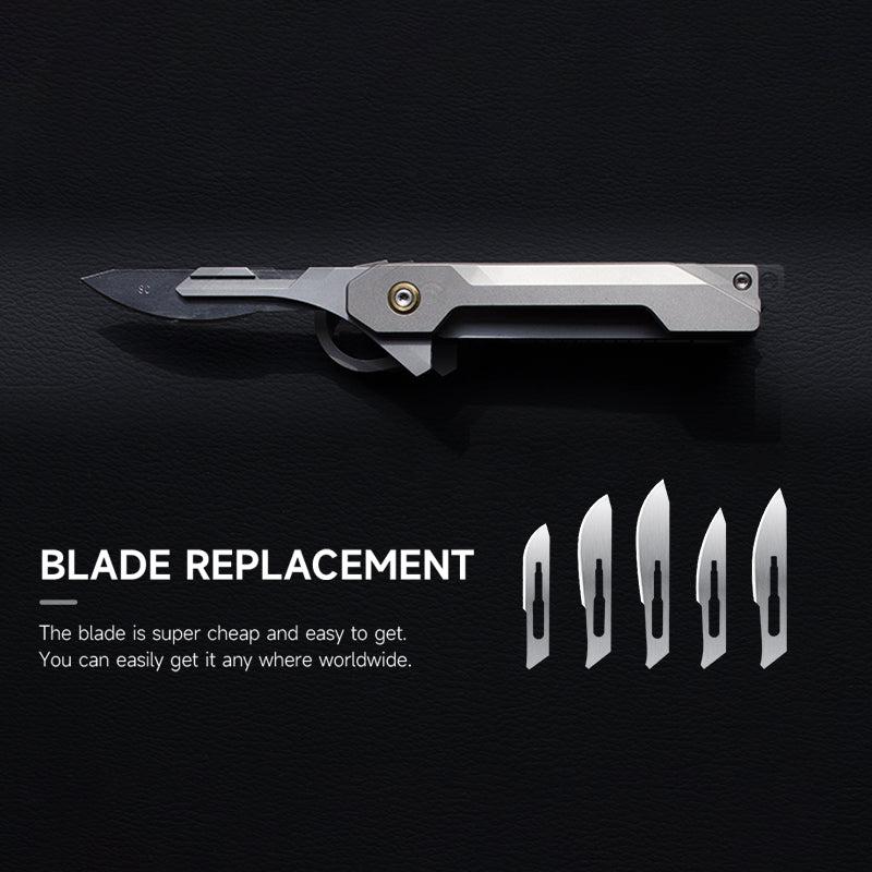 The Bladeclip: Titanium Pocket Knife+Quick Release Keychain
