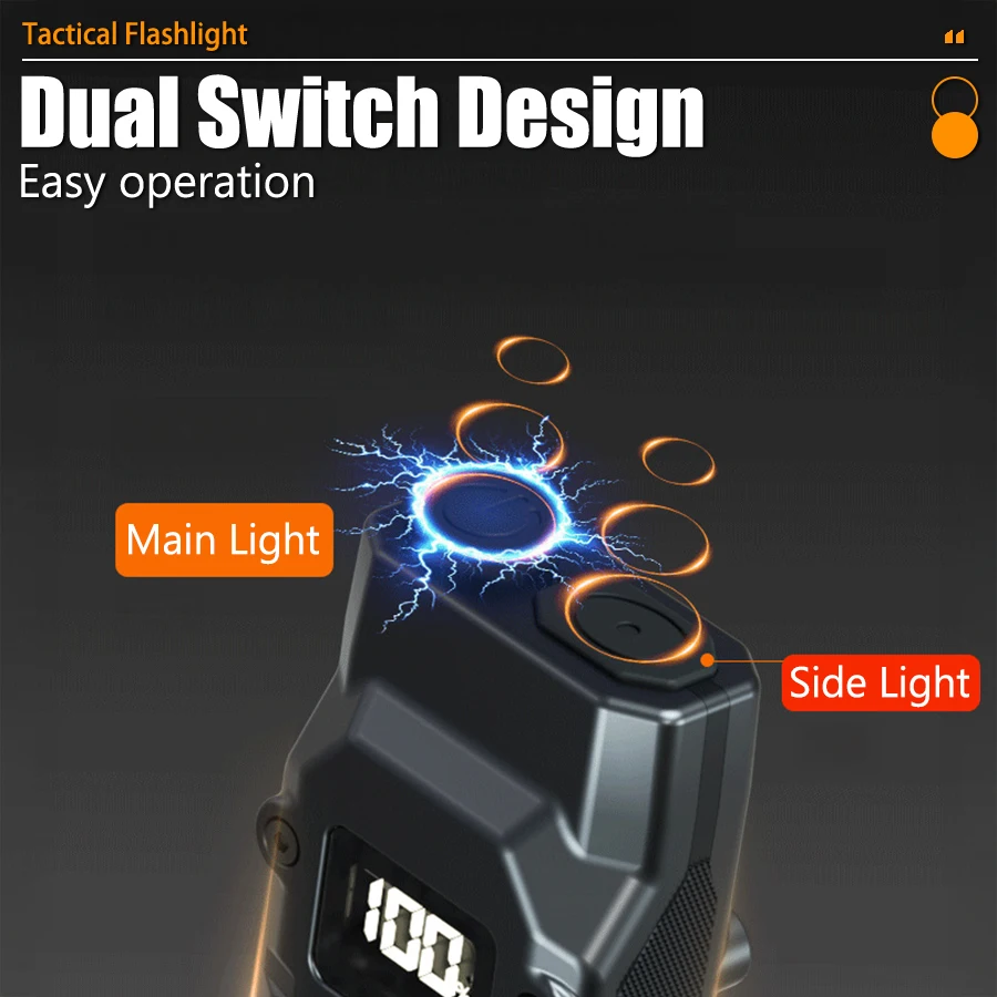 NightGuard Tactical Edge: – 1300 Lumen Rechargeable Flat Flashlight