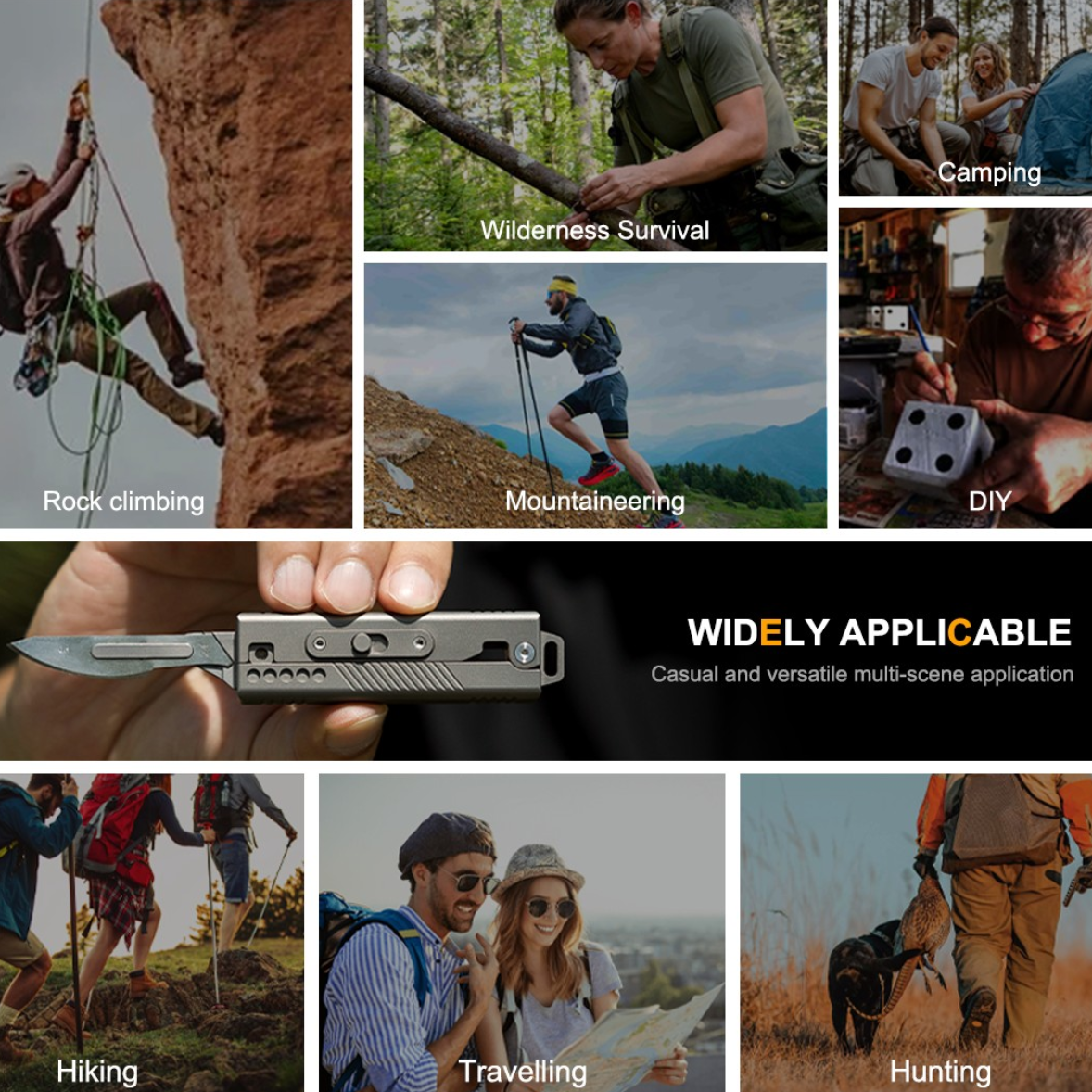 TiRoto:Ti EDC Utility Knife with Snap-Flick Action