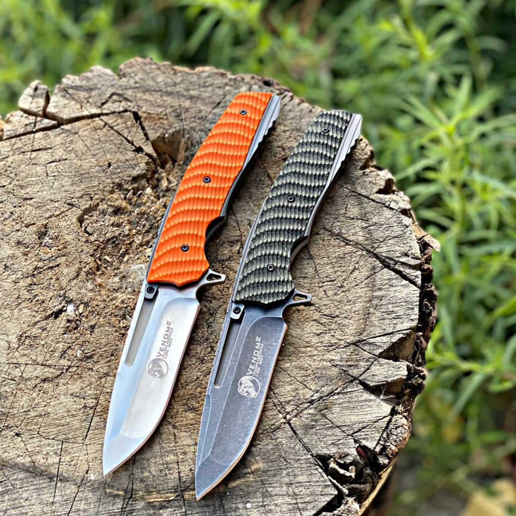 Venom Viper S35VN Tactical Folding Knife – Precision CNC Blade, G10 Handle, Anti-Slip Grip
