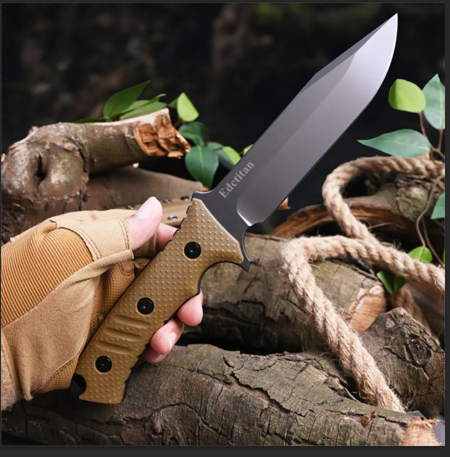 Apex Survivalist: Heavy-Duty Fixed Blade Tactical Knife with Multi-Mount Sheath