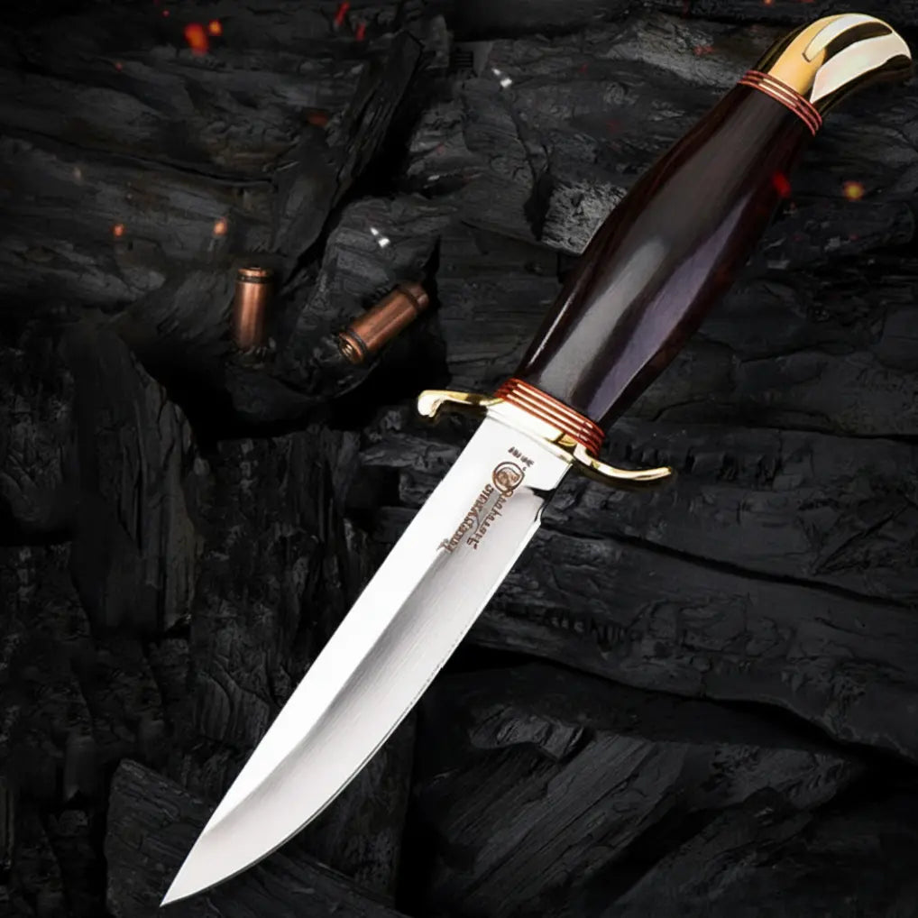 Legacy Blade: 9CR18MOV Artisan EDC Knife with Brass & Ebony Accents
