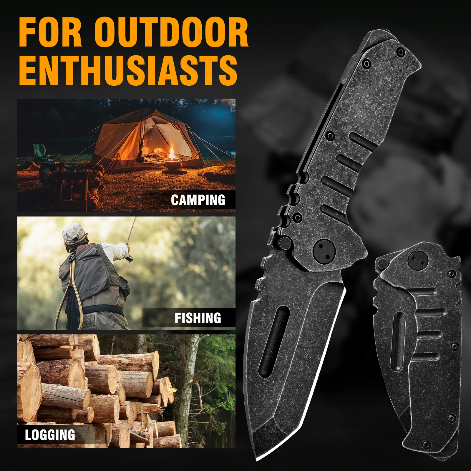 Iron Machete:  Outdoor Adventure Portable Folding Knife