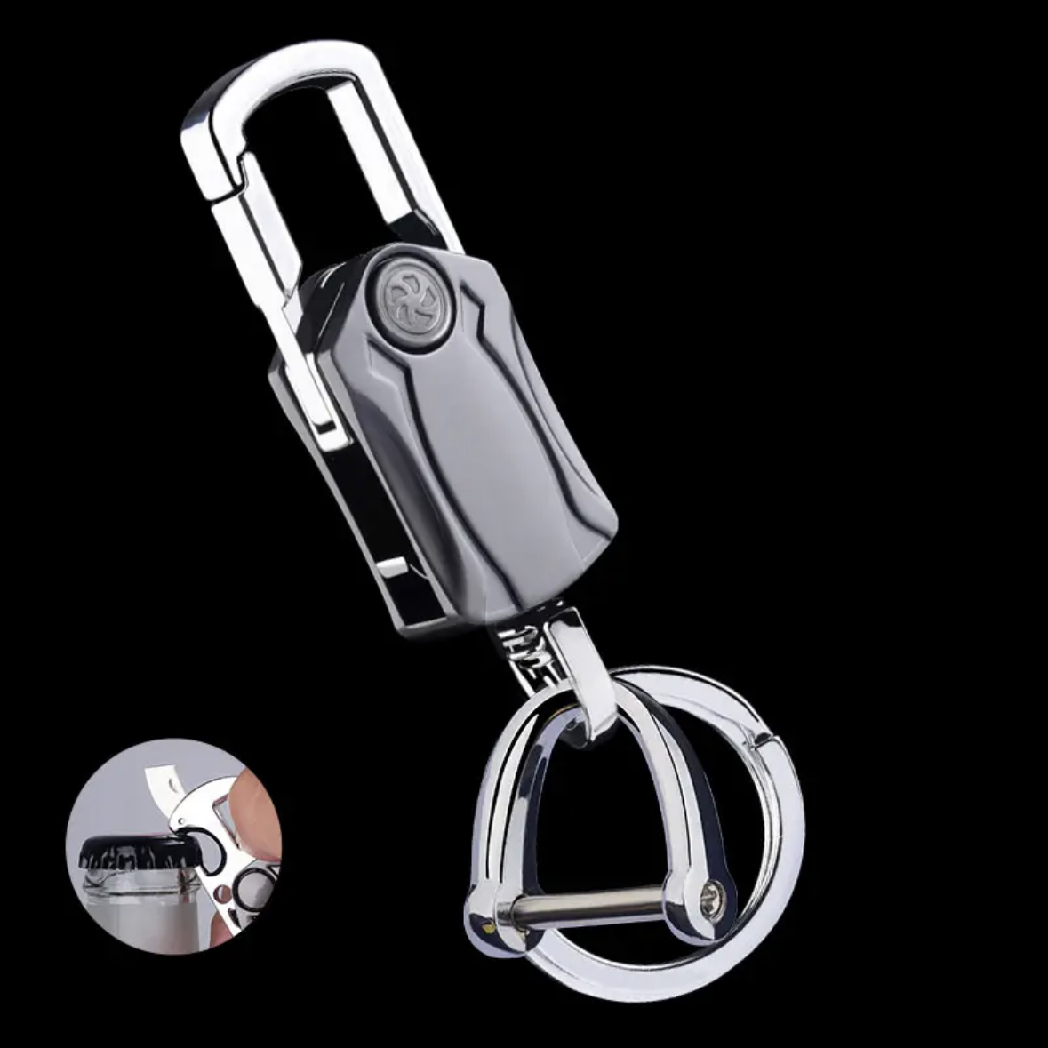 UniKey EDC Car Keychain – Multi-Tool Box Cutter & Fidget Spinner, Custom Engraving Option