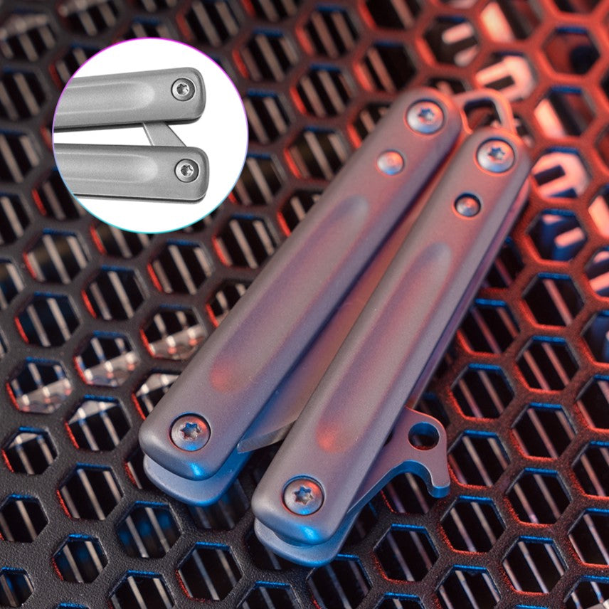 PicoBlade – Compact Stainless Steel EDC Keychain Knife with Butterfly Action