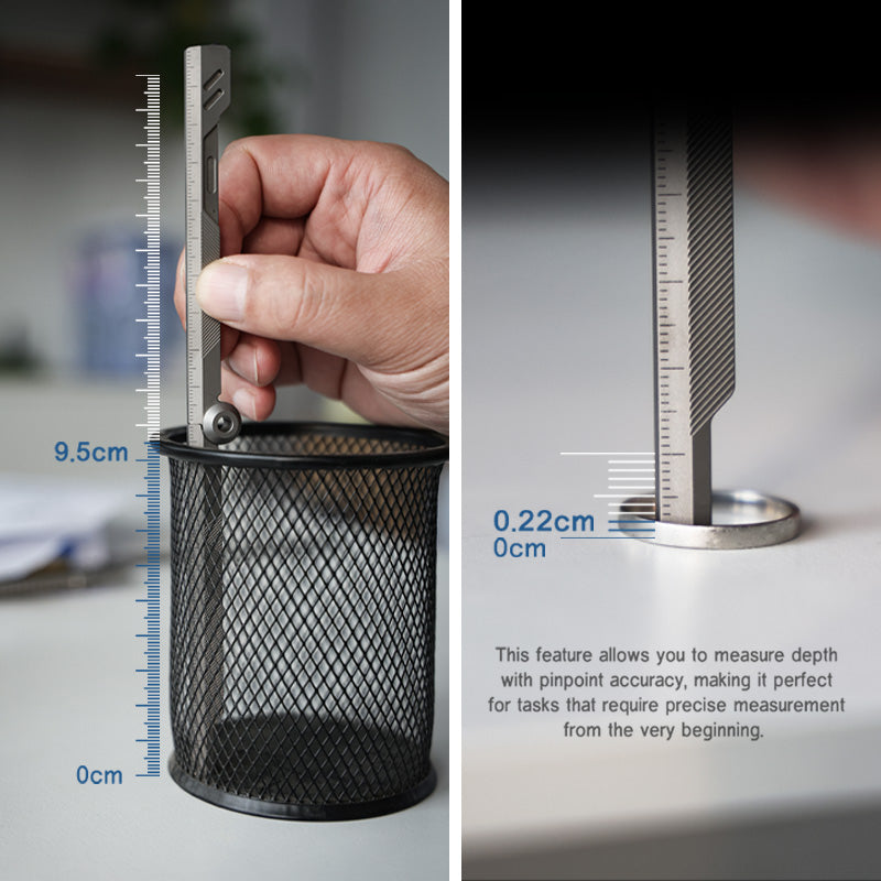 The Prule: Titanium Multifunctional EDC Foldable Ruler