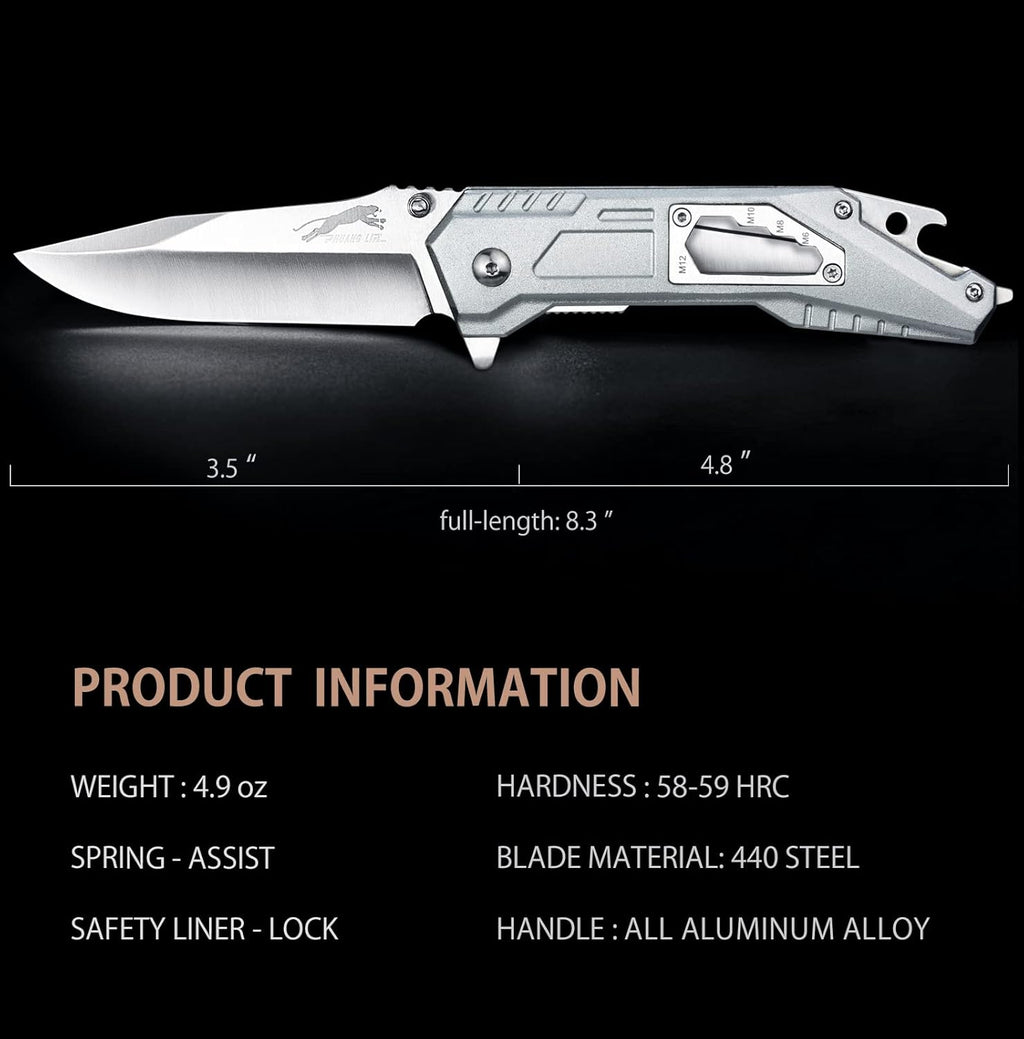 Leopard's Edge:  Stainless Steel Multipurpose Pocket Knife