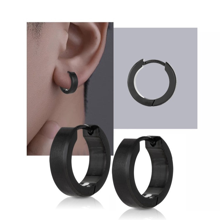 Pure Titanium Hoop Earrings – Hypoallergenic Unisex Minimalist Ear Cuffs