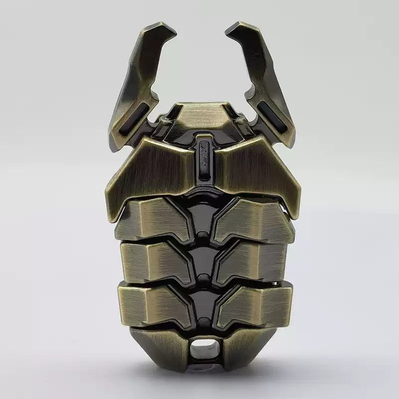 EDC Mecha Beetle – Cyber Warrior's Alloy Snap Coin, Kinetic Fidget Toy