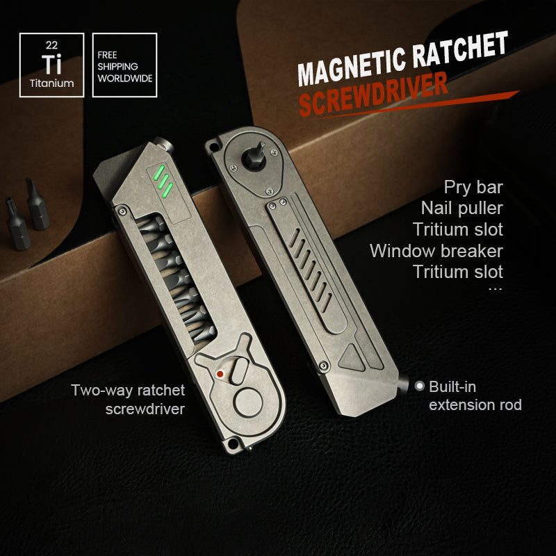 The UltraFix Driver: Titanium Magnetic Ratchet Screwdriver