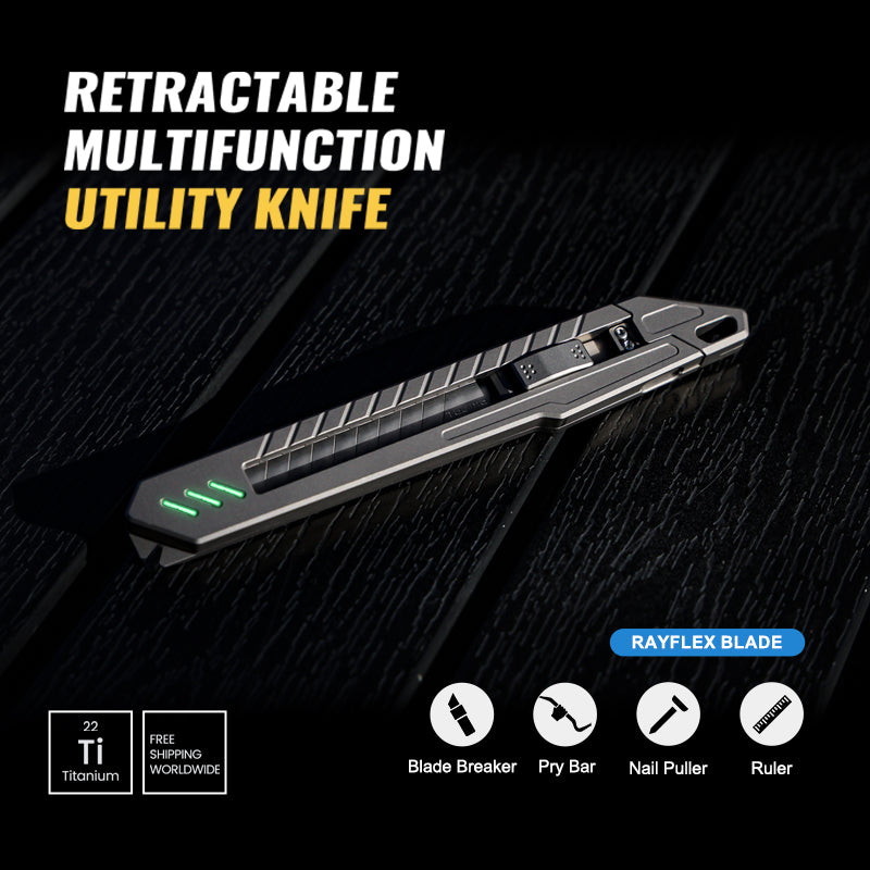 RayFlex Blade: 6-in-1 Titanium Multifunctional Utility Knife
