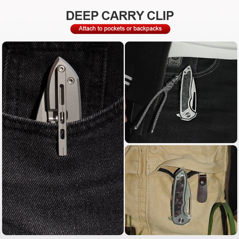 The Cicada Knife: Ti Handle with M390 Blade EDC Knife