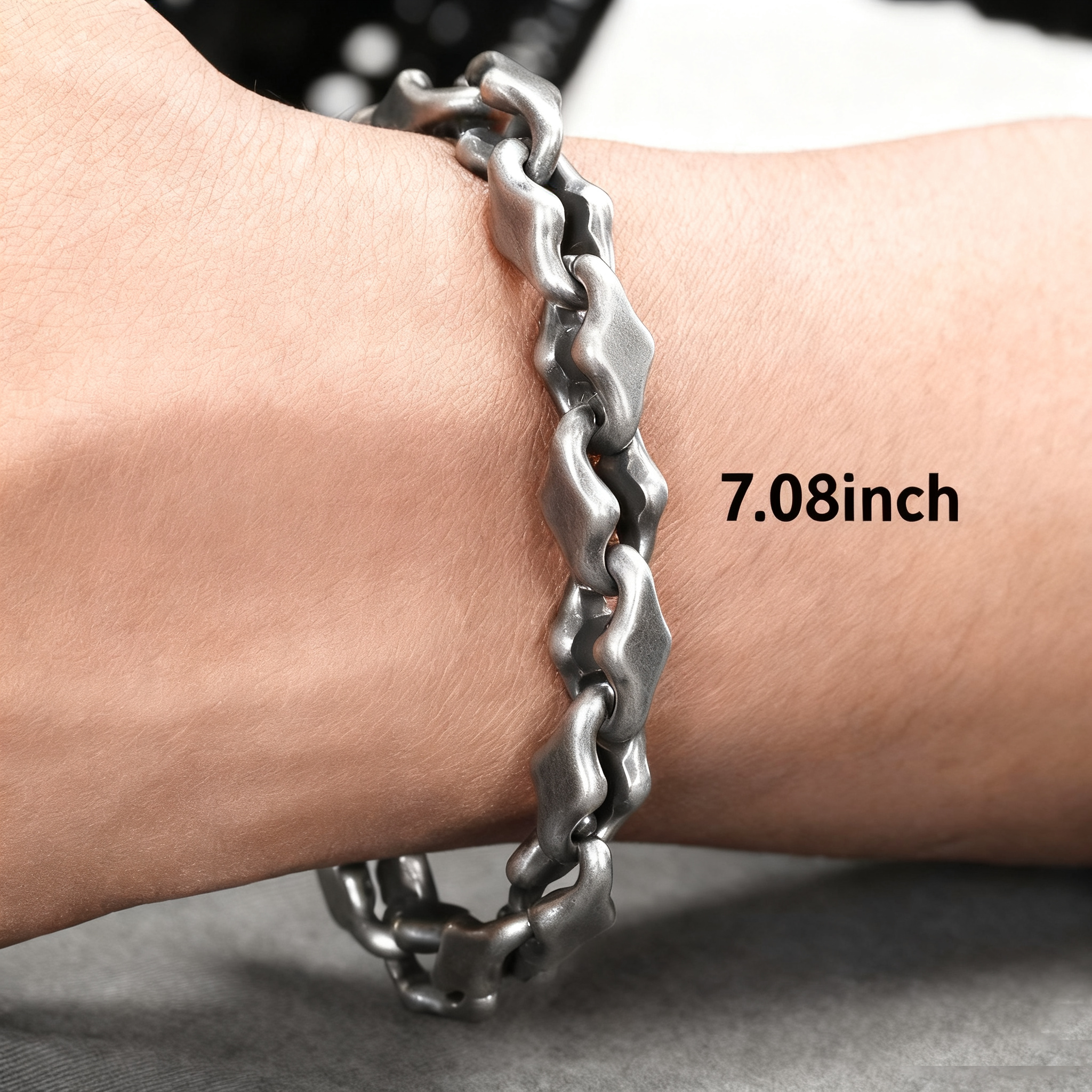 Midnight Starfall Bracelet: MatteTitanium Unisex Cuff