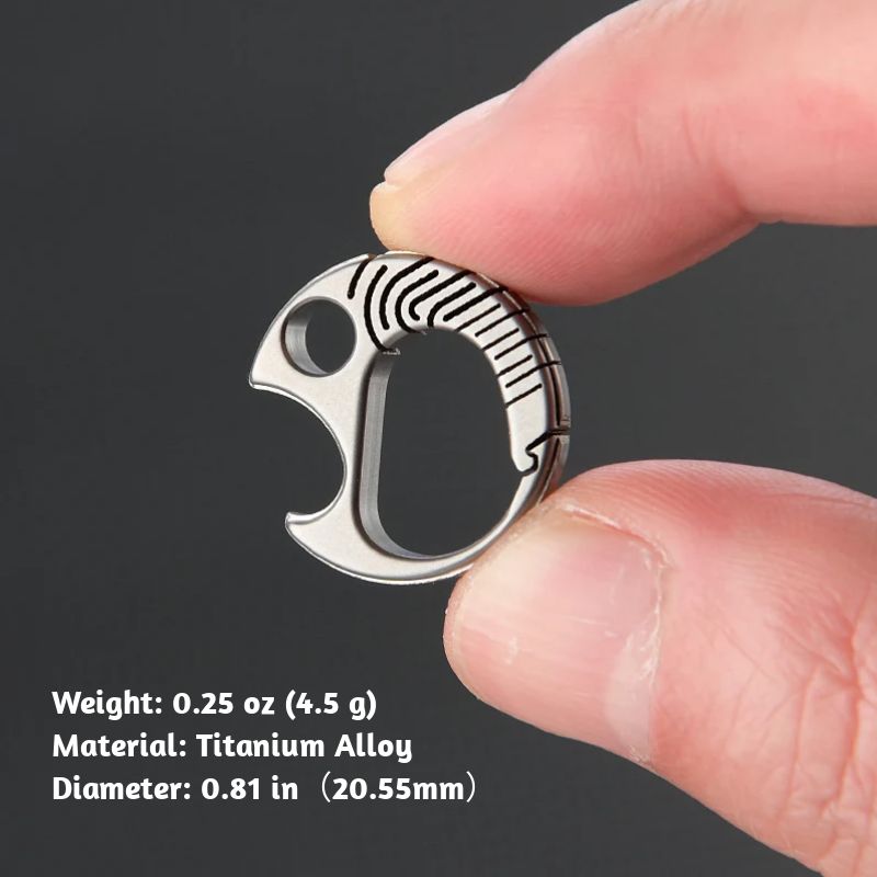 ADD-ONS: Mini titanium alloy car key clip backpack quick-release